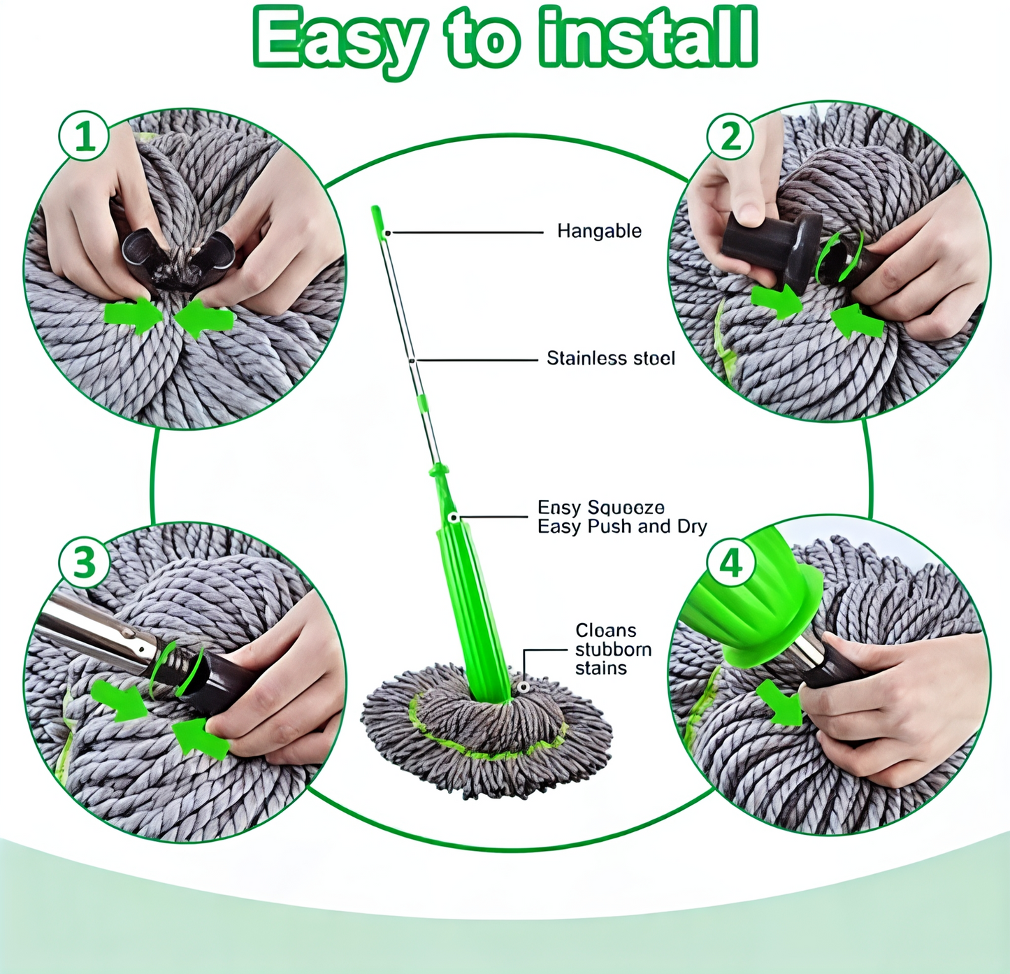Easy Self-Twisting Water Rotating Mop 🧹
