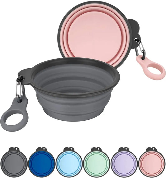 Foldable Silicone Pet Feed Bowl