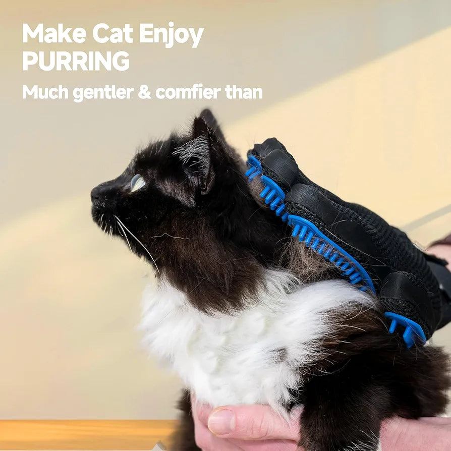 Pet Grooming Glove - Gentle Deshedding Brush