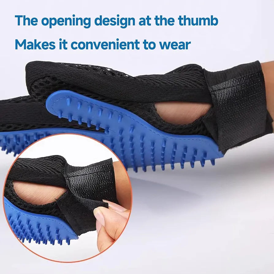 Pet Grooming Glove - Gentle Deshedding Brush