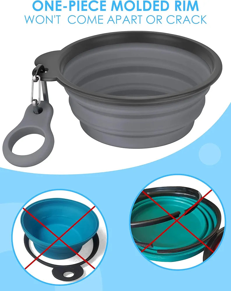 Foldable Silicone Pet Feed Bowl