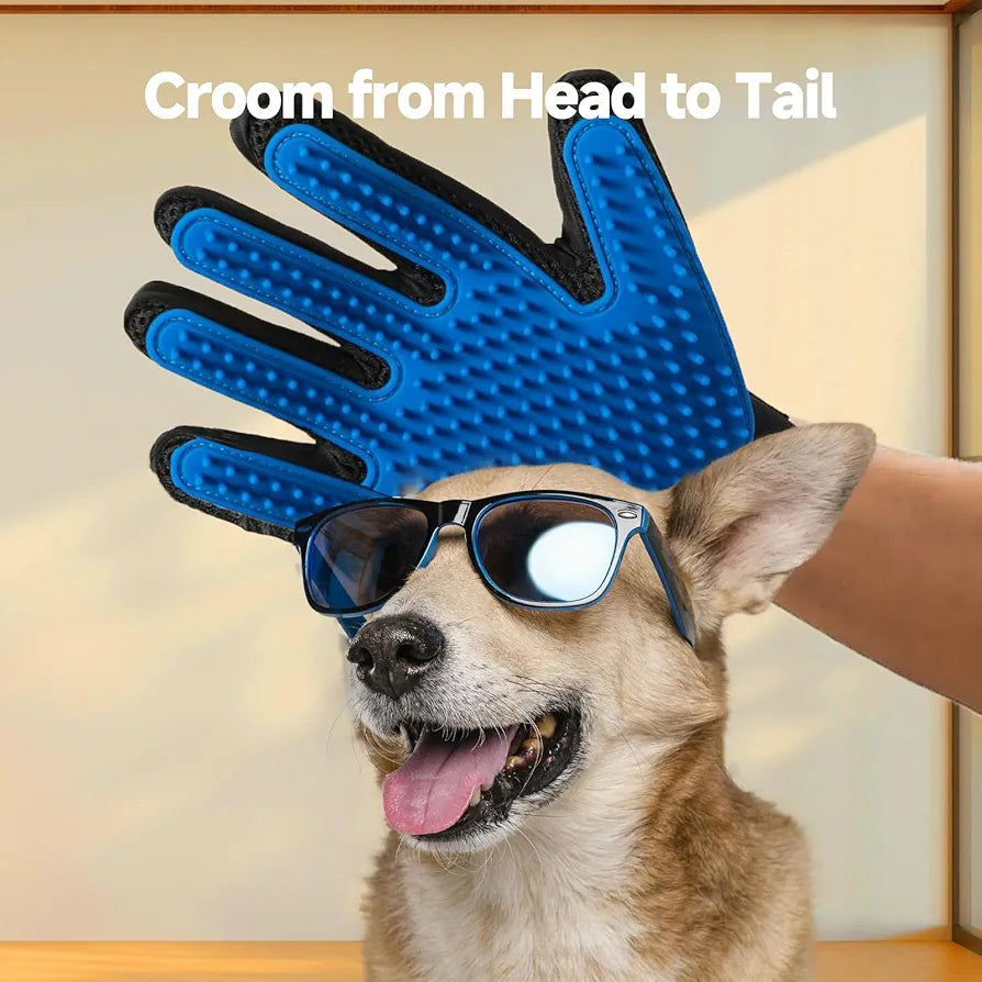 Pet Grooming Glove - Gentle Deshedding Brush