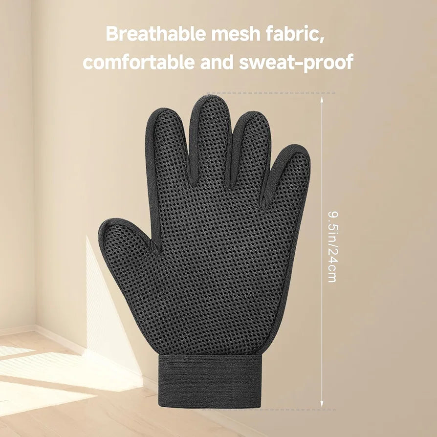 Pet Grooming Glove - Gentle Deshedding Brush