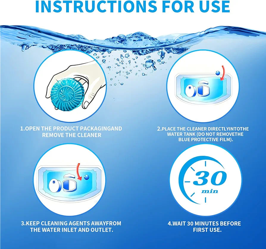 Automatic & Easy toilet cleaner tablets pack of (10ps)