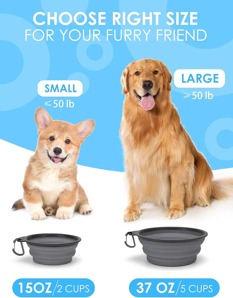 Foldable Silicone Pet Feed Bowl