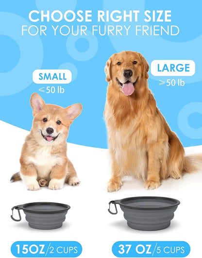 Foldable Silicone Pet Feed Bowl